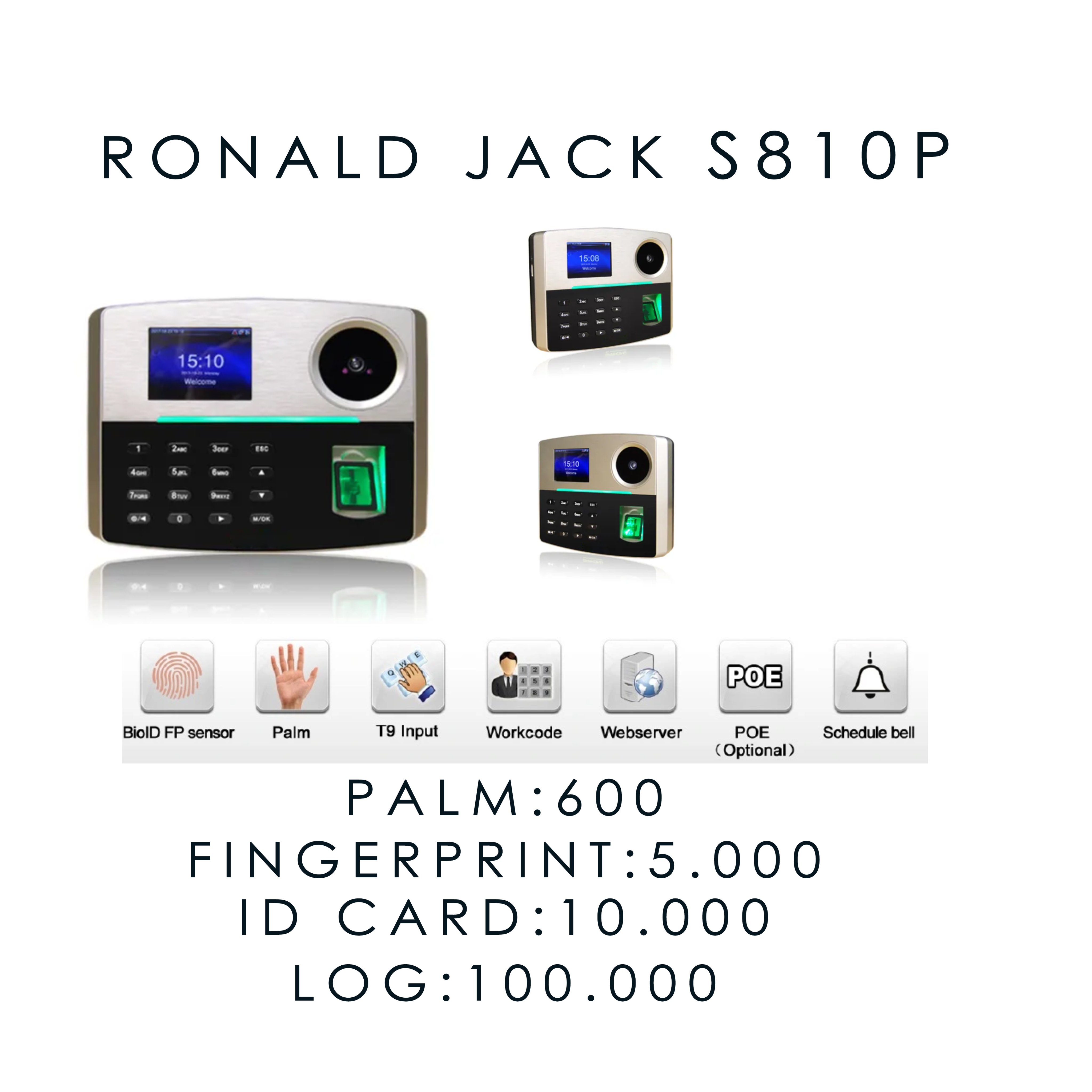Ronald Jack S810P (Vân tay + Lòng Bàn Tay)